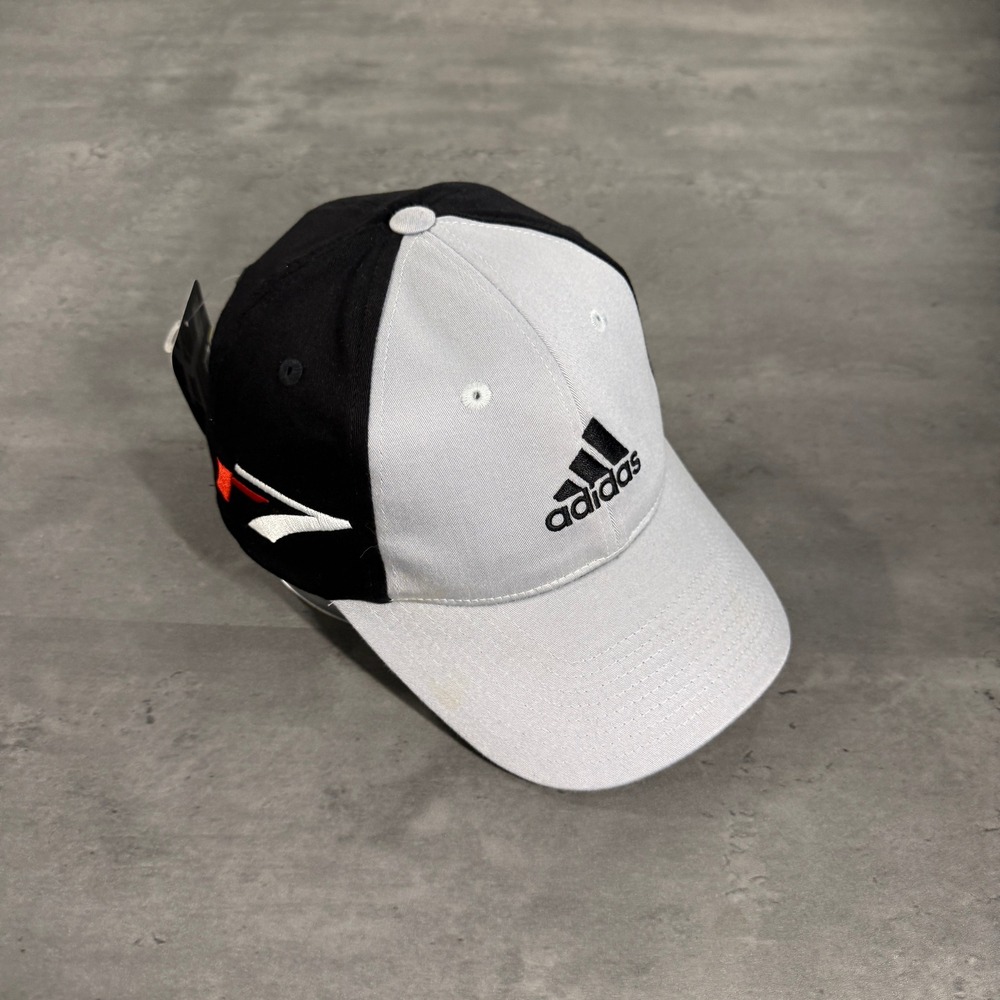 Adidas TaylorMade Golf Hat Mens S/M Silver Black Tour Stretch Lt r7 Logo NEW